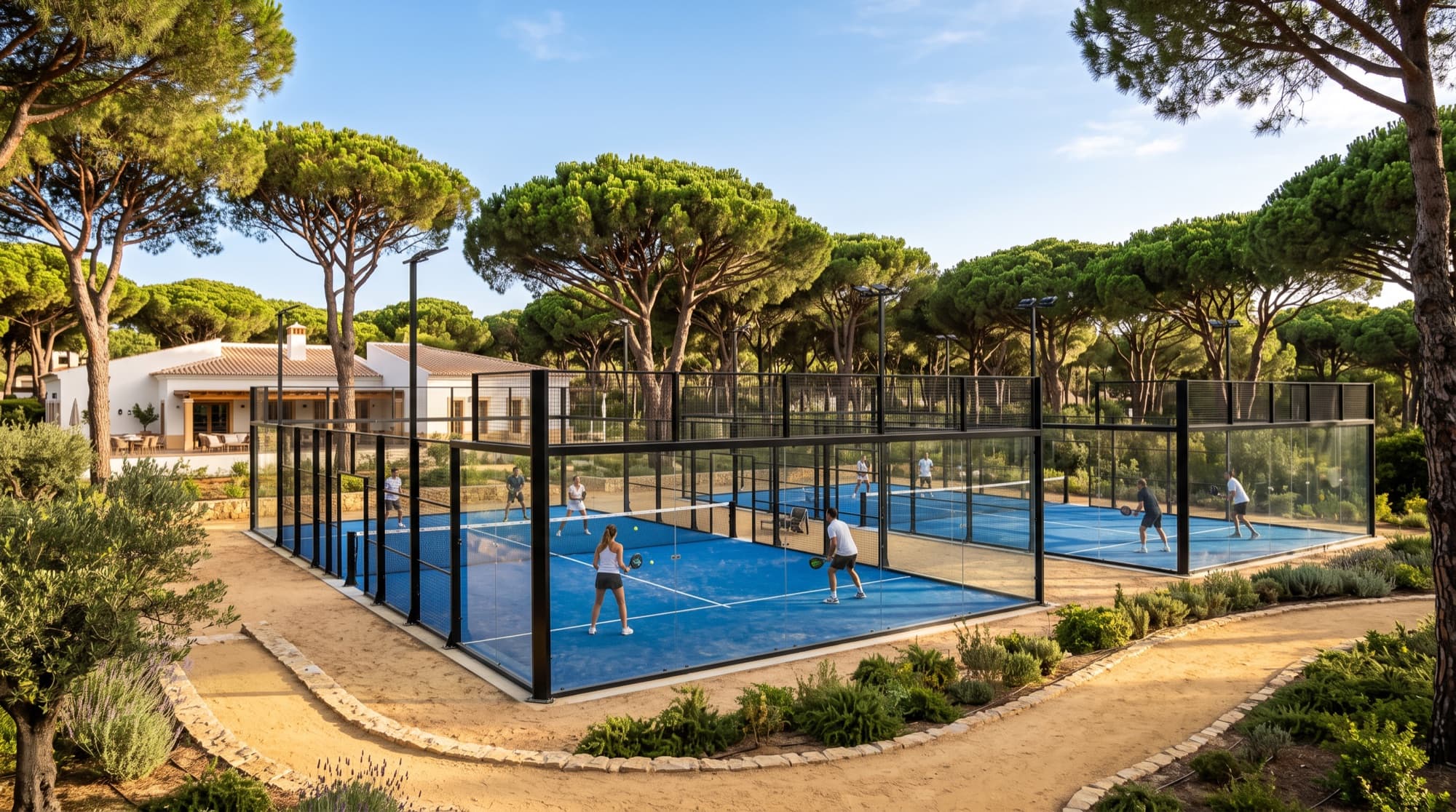 Padel courts at a Algarve, Portugal resort