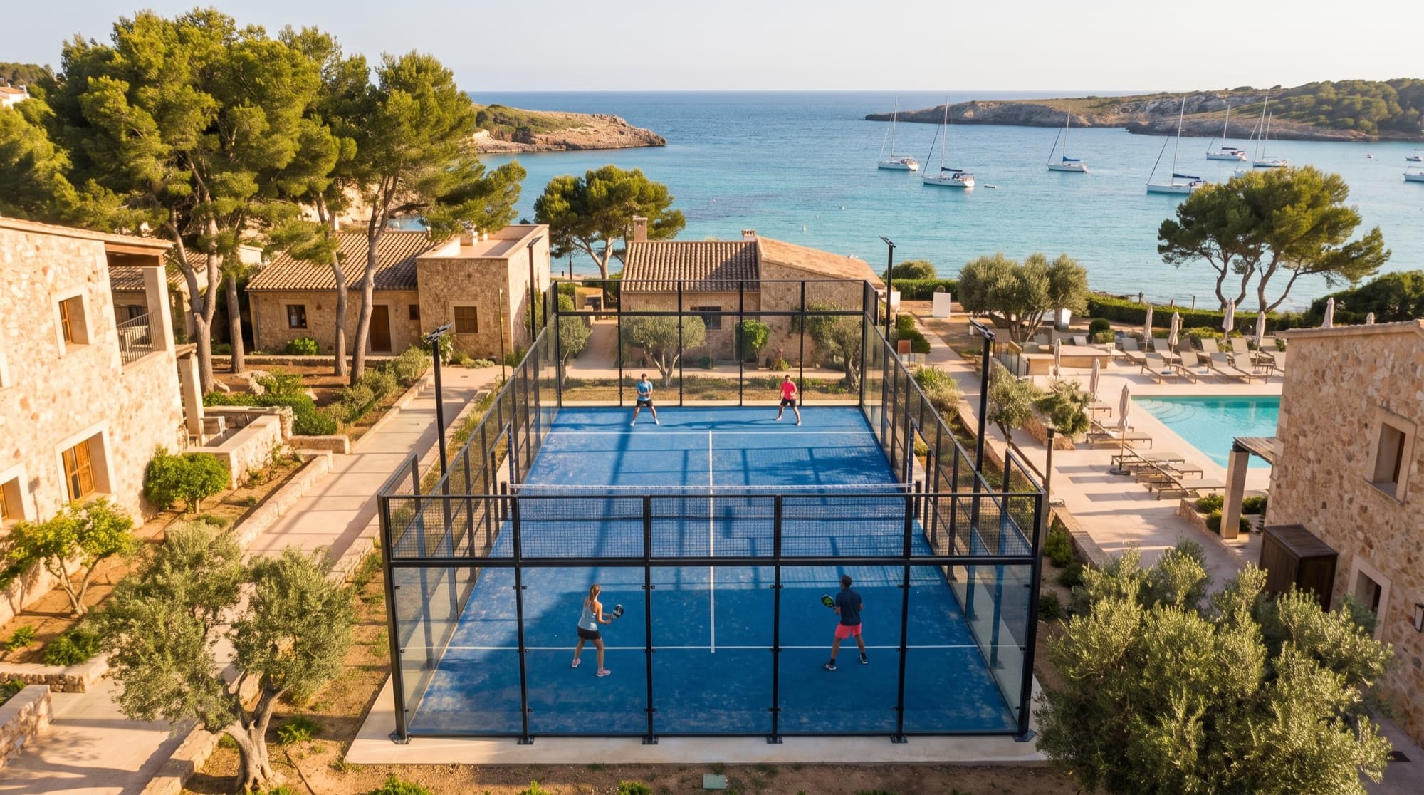 Padel courts at a Mallorca, Spain resort