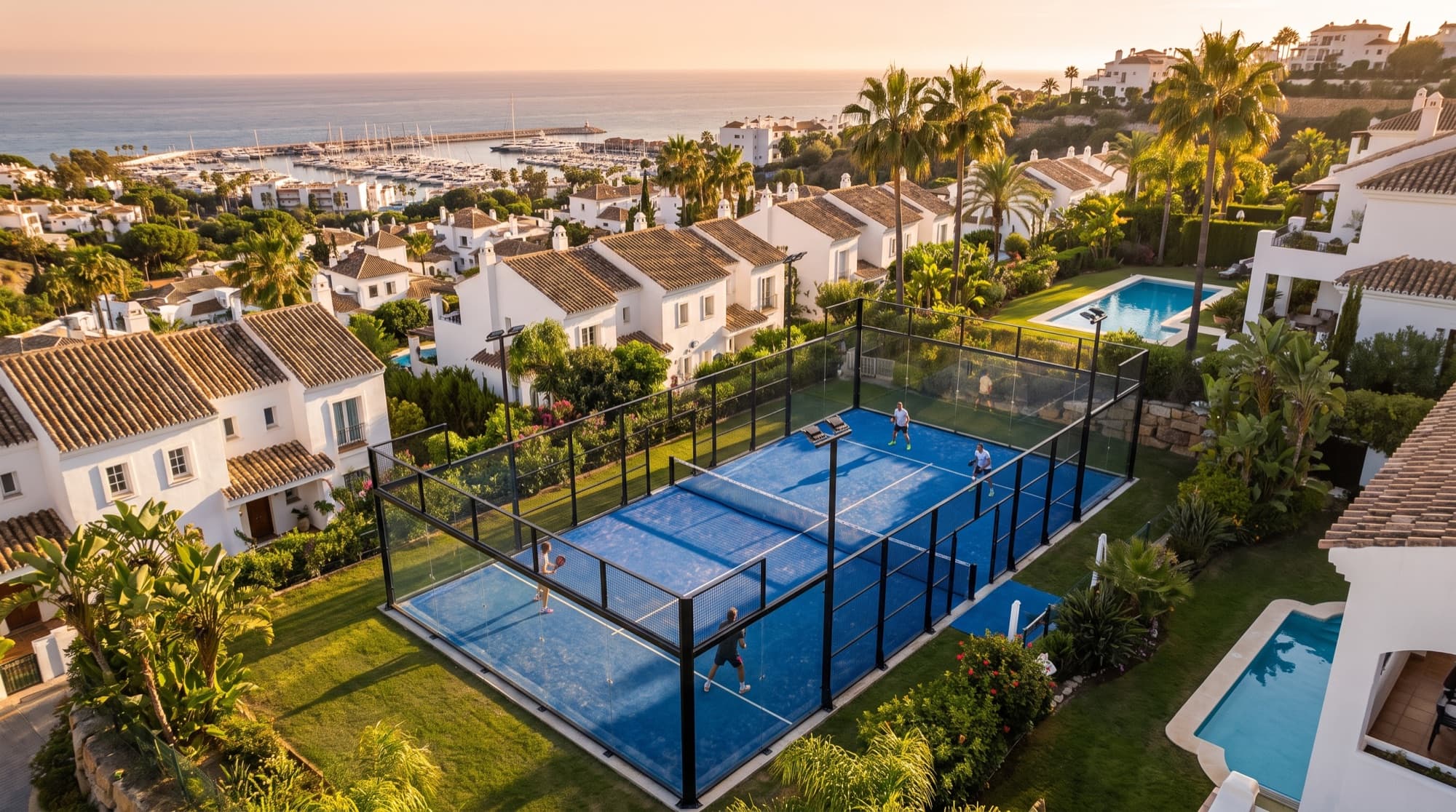 Padel courts at a Marbella, Spain resort